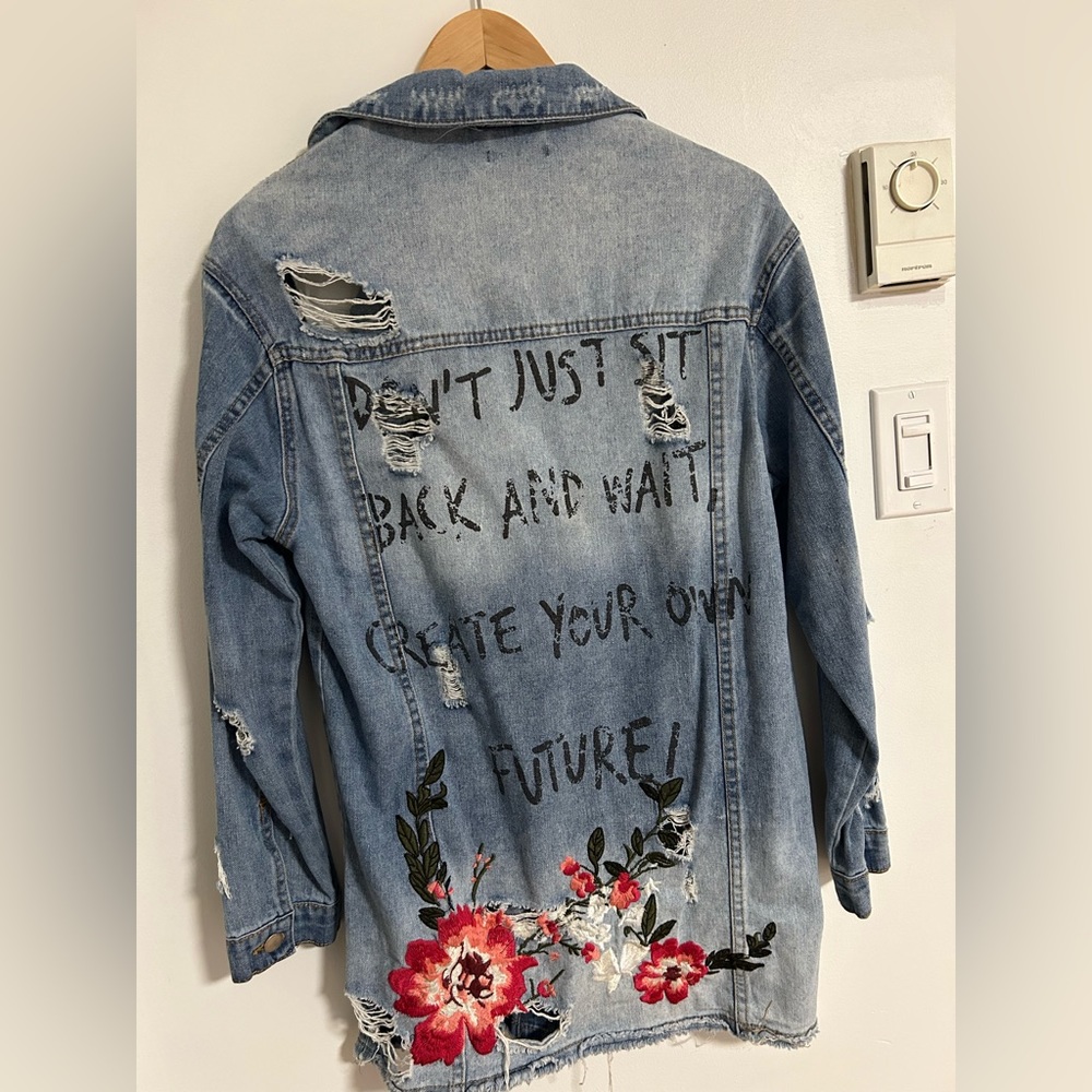 Longue veste en jeans